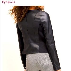 New Dynamite faux leather open jacket size small